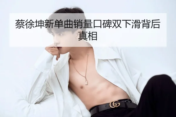 蔡徐坤新单曲销量口碑双下滑背后真相